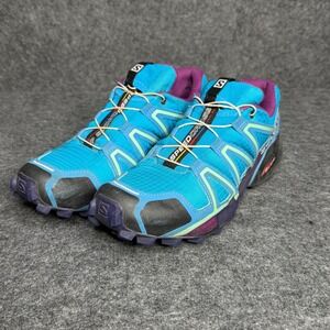 Salomon Speedcross 4 Trail Running Shoes Blue Purple Womens 8.5 398422
